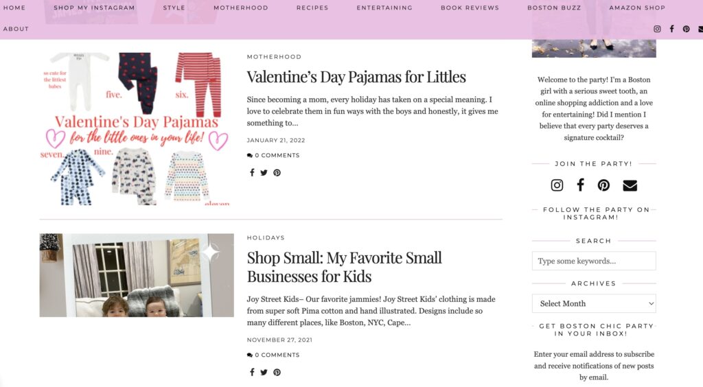 Boston Chic Party Blog