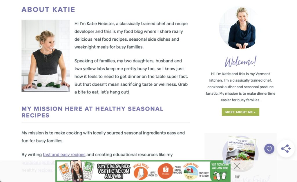 Healthy Seasonal About