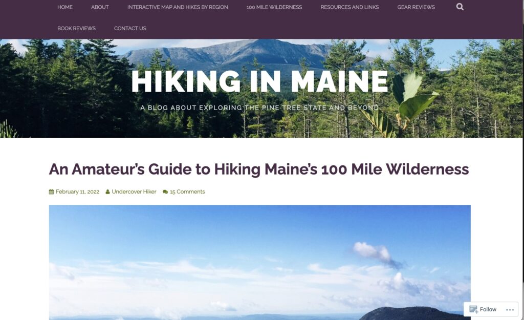 Hiking in Maine