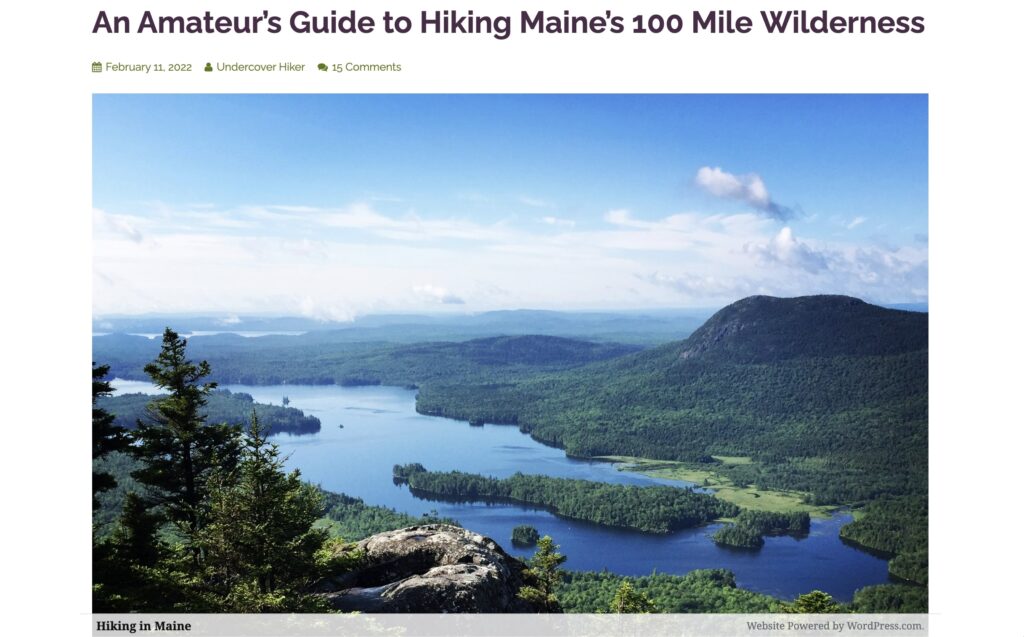 Hiking in maine post