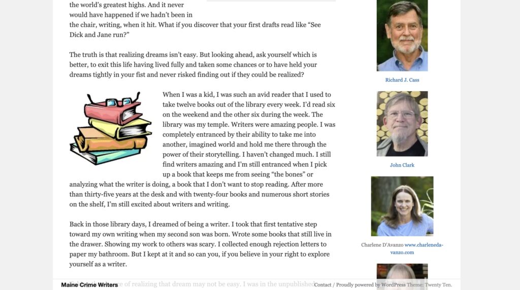 Maine Crime Writers Blog