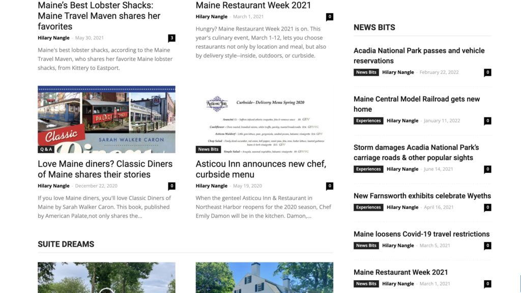 Maine Travel Maven blog