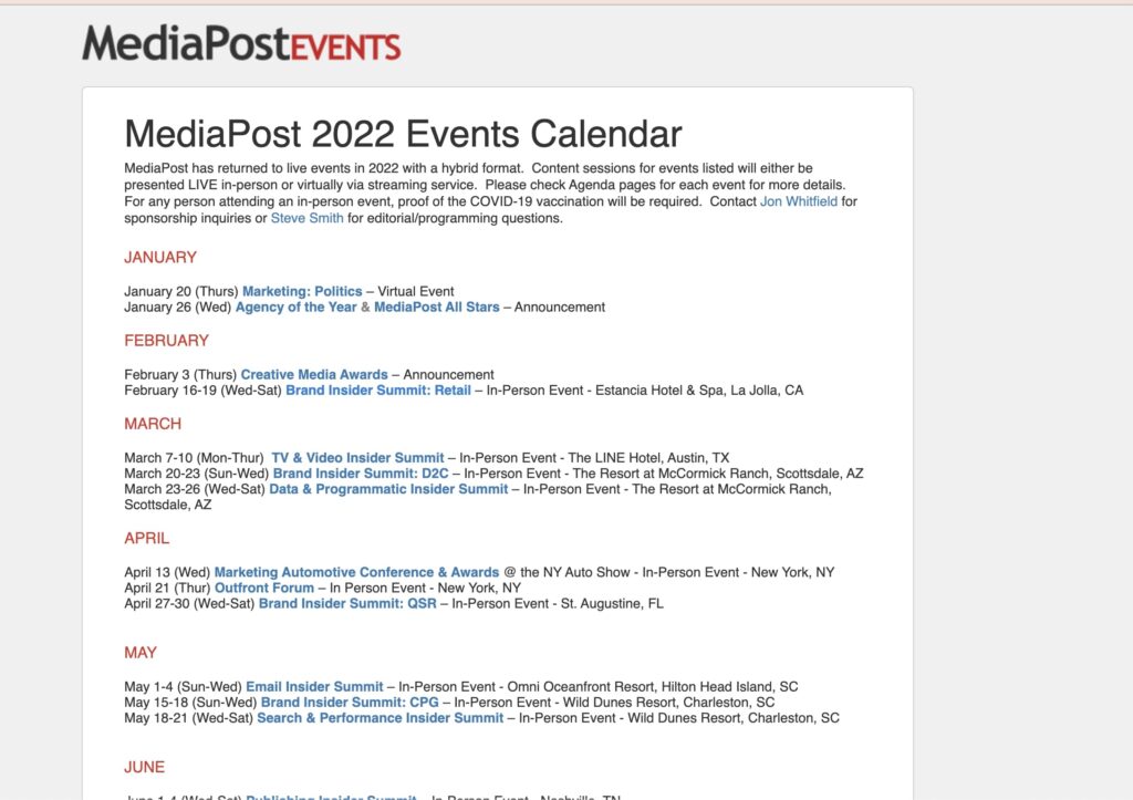 MediaPost Events