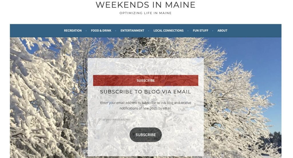 Weekends in Maine